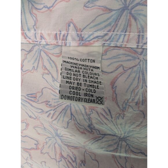 NWT Rodd & Gunn Shirt Men XL Red Blue Floral Short Sleeve Button Down Sports Fit - Picture 7 of 7